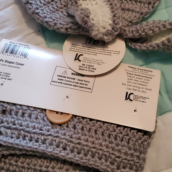 NWT 2 pc diaper cover and hat set - Picture 3 of 3